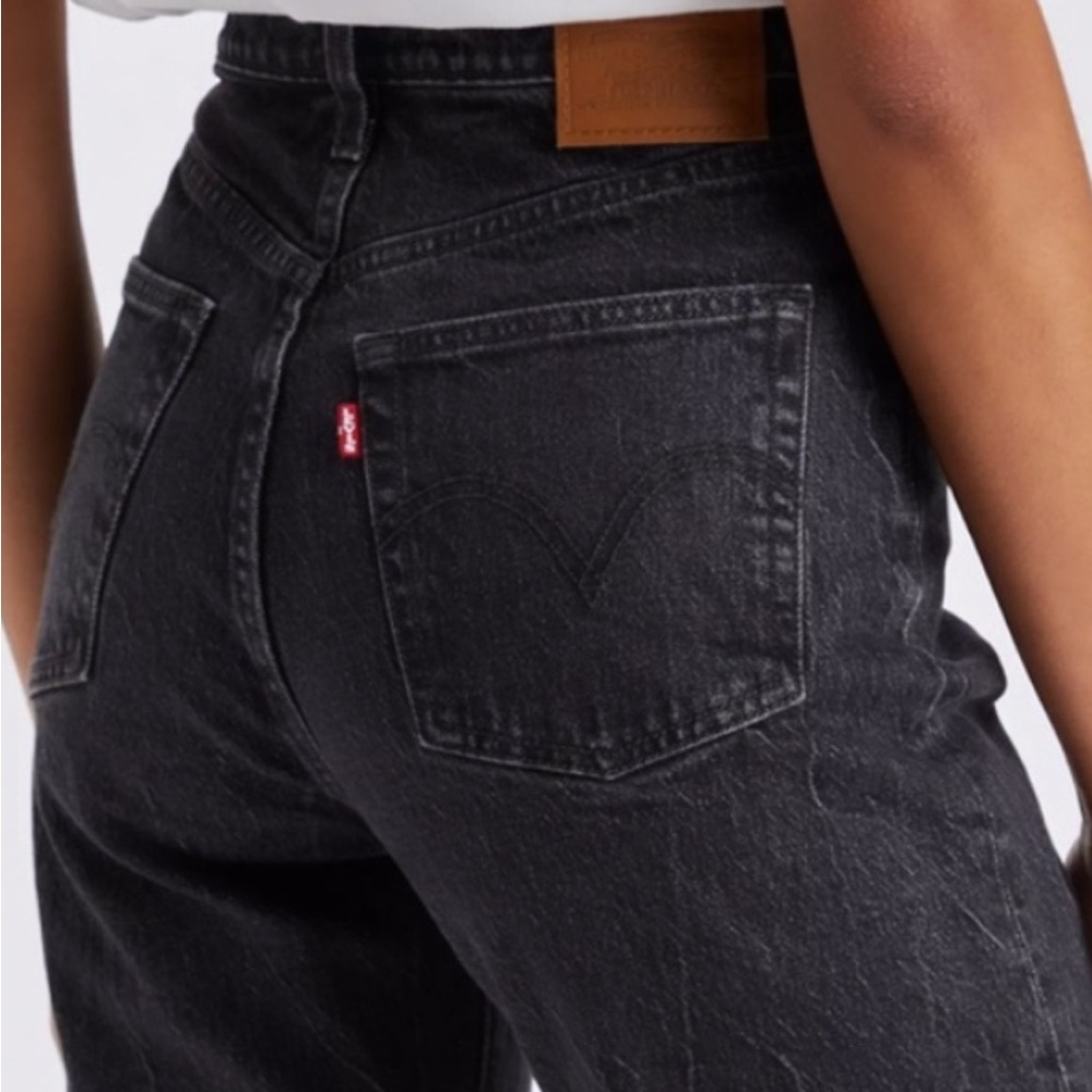 Levi's Black Ribcage Straight Ankle Leg Jeans Classic Style - Picture 1 of 13